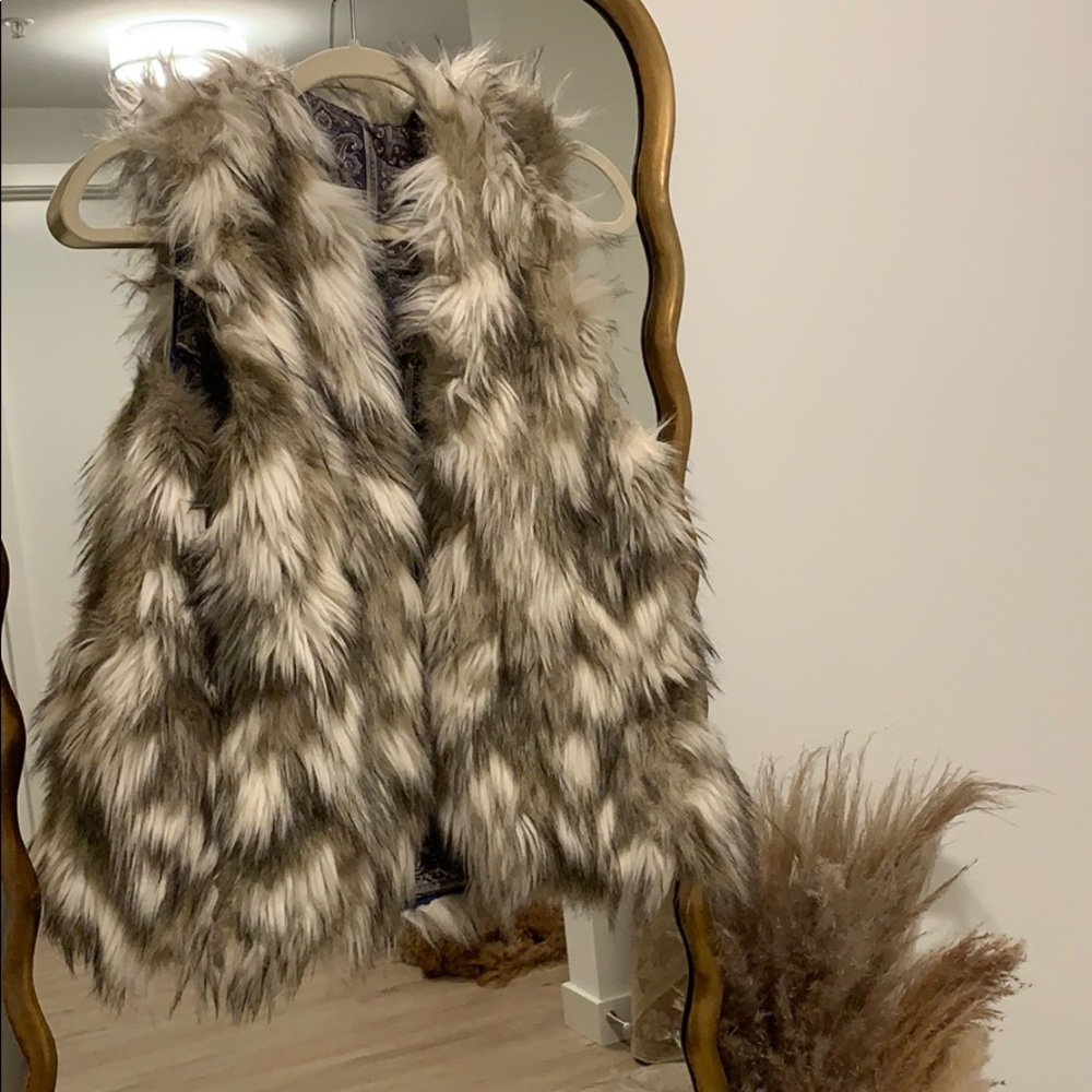 Free People reversible faux fur vest